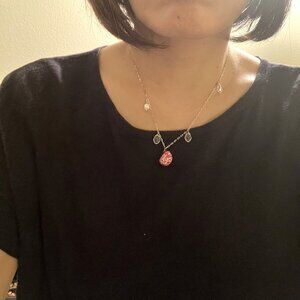 Vintage Swarovski Idyllia Necklace – heart shape with 4 crystals (short)